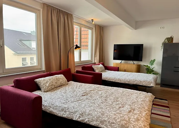 Superhosts Parkplatz - Zentrum - Terrasse - King-bett - Netflix Lägenhet