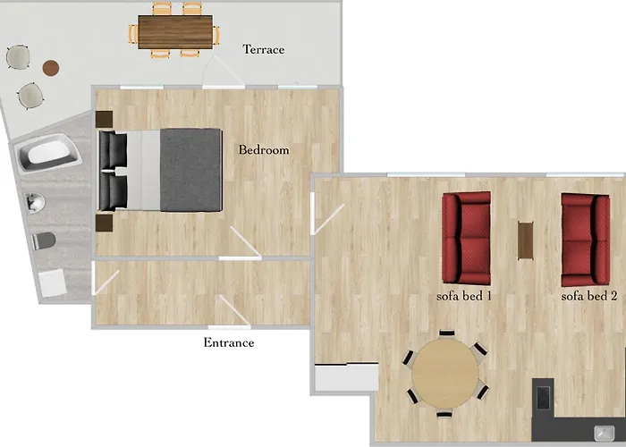 Lägenhet Superhosts Parkplatz - Zentrum - Terrasse - King-bett - Netflix Bremen
